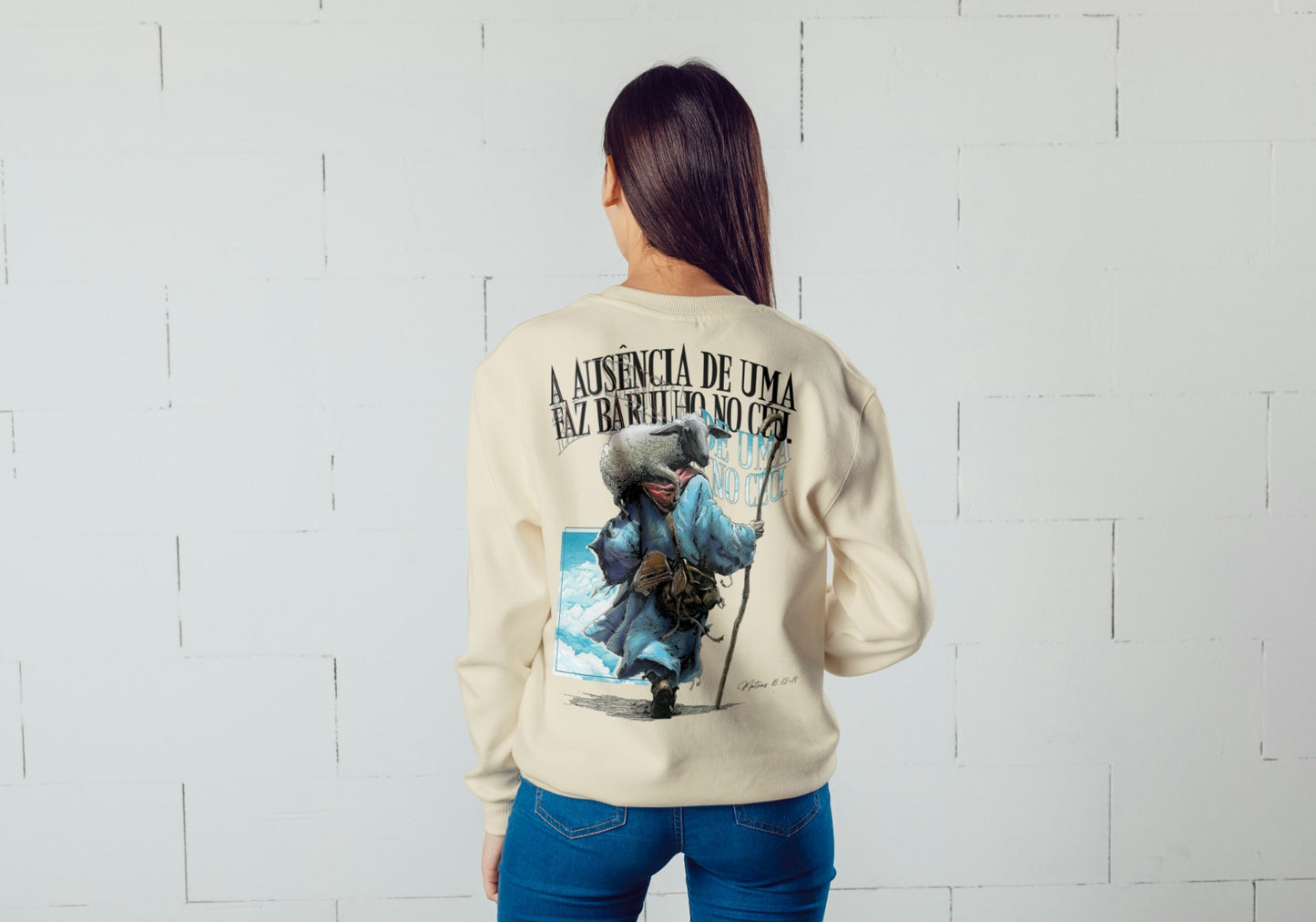 Sweatshirt s/ capuz A ausência de uma faz barulho no céu