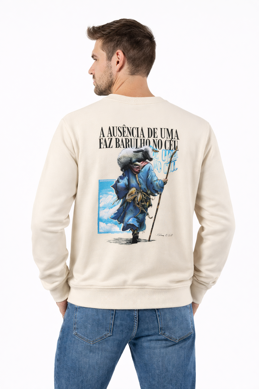 Sweatshirt s/ capuz A ausência de uma faz barulho no céu