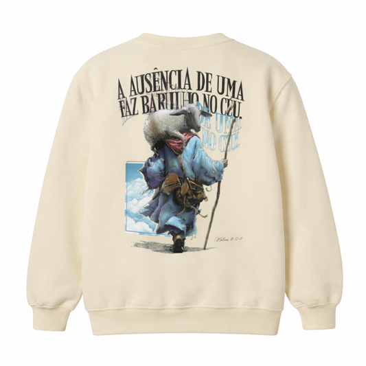 Sweatshirt s/ capuz A ausência de uma faz barulho no céu