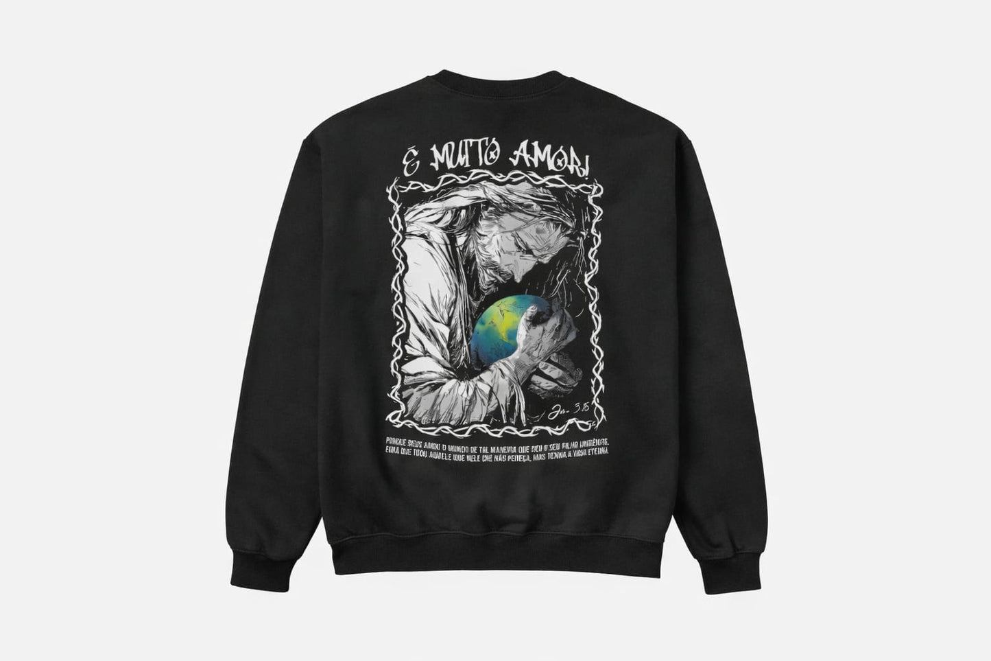 Sweatshirt s/ capuz É muito amor