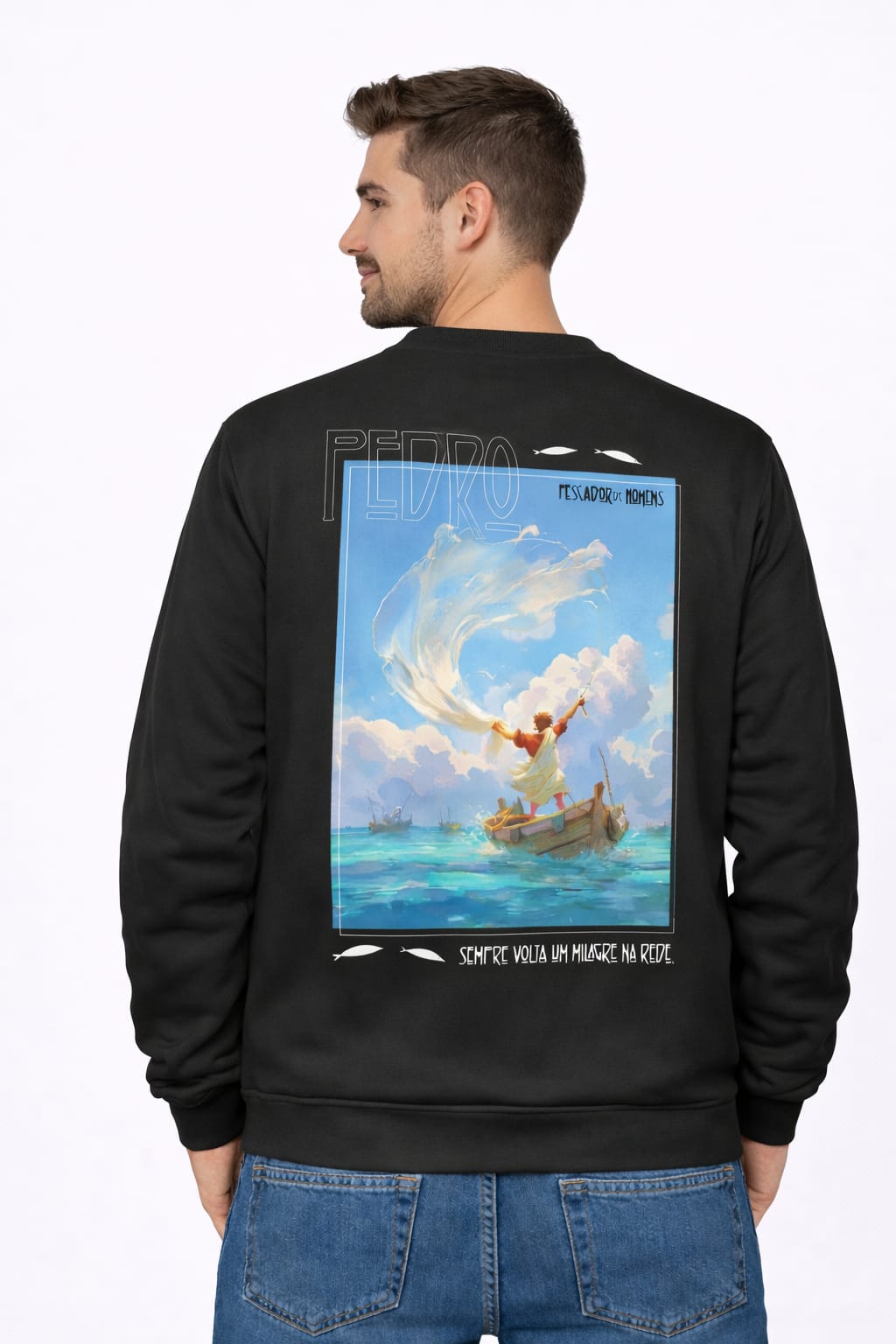 Sweatshirt S/ capuz Pescador de Homens