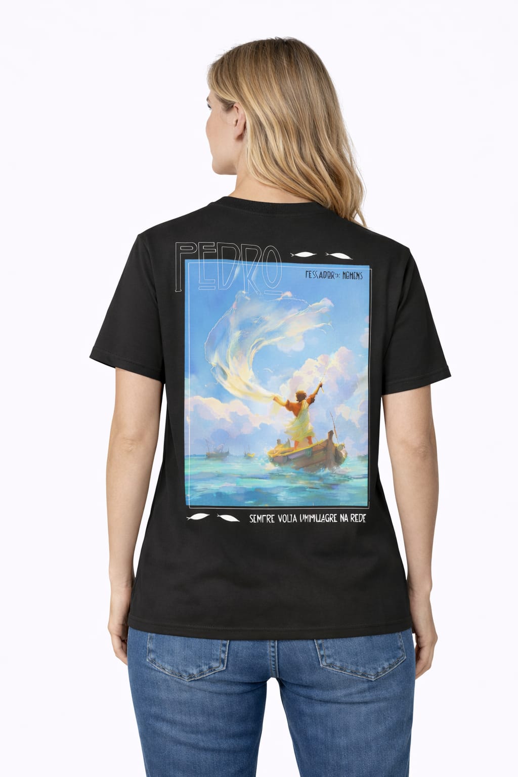 T-shirt Pescador de Homens