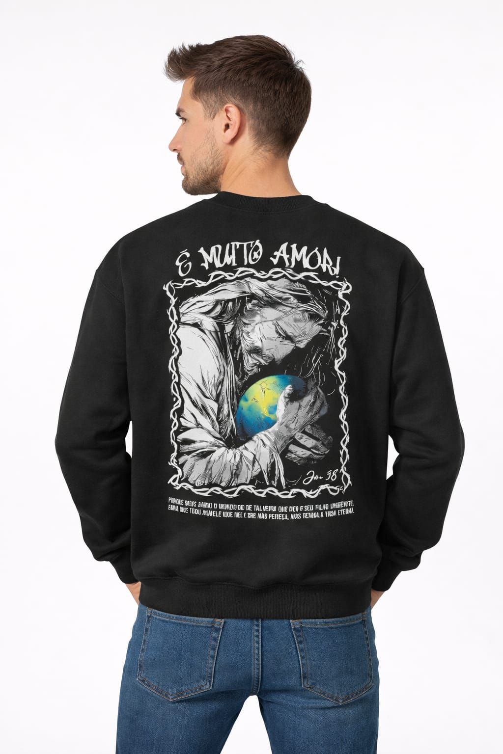 Sweatshirt s/ capuz É muito amor